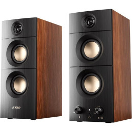 FENDA F&D repro R330BT/ 2.0/ 20W/ dřevěné/ černé/ BT5.3/ USB vstup