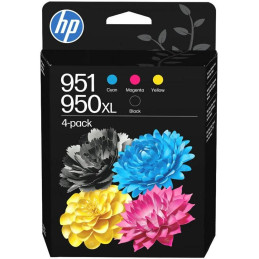 HP 951CMY/950XL tri-color/černá inkoustová kazeta, C3WK1AE originál, 4-pack