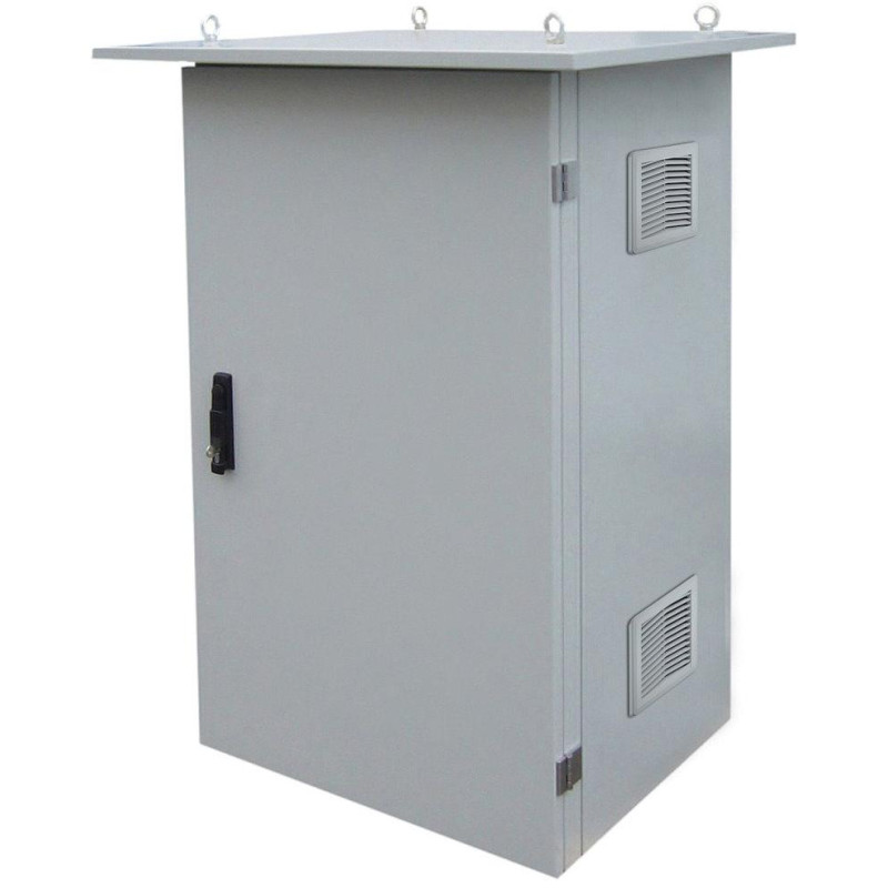 Solarix Rozvaděč termoizolovaný LC-07, 15U 700x400, RAL 7035 s vent. pravá bočnice LC-07-15U-74-25002-0P-G