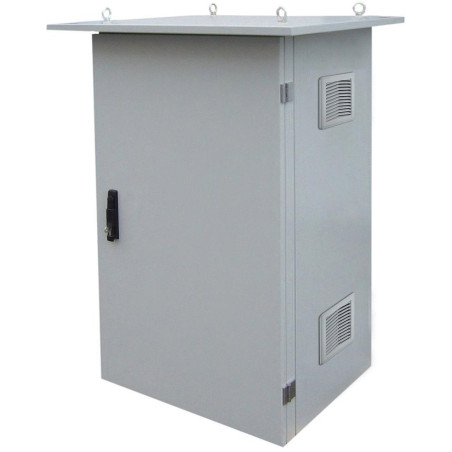 Solarix Rozvaděč termoizolovaný LC-07, 15U 700x400, RAL 7035 s vent. pravá bočnice LC-07-15U-74-25002-0P-G