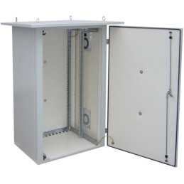 Solarix Rozvaděč termoizolovaný LC-07, 15U 700x400, RAL 7035 s vent. pravá bočnice LC-07-15U-74-25002-0P-G