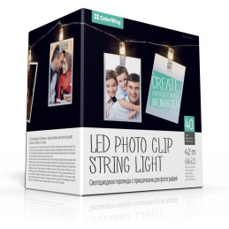 POŠKOZENÝ OBAL - COLORWAY LED fotokolíčky / 40 LED / délka 4,2 m / teplá bílá/ napájení 3x AA