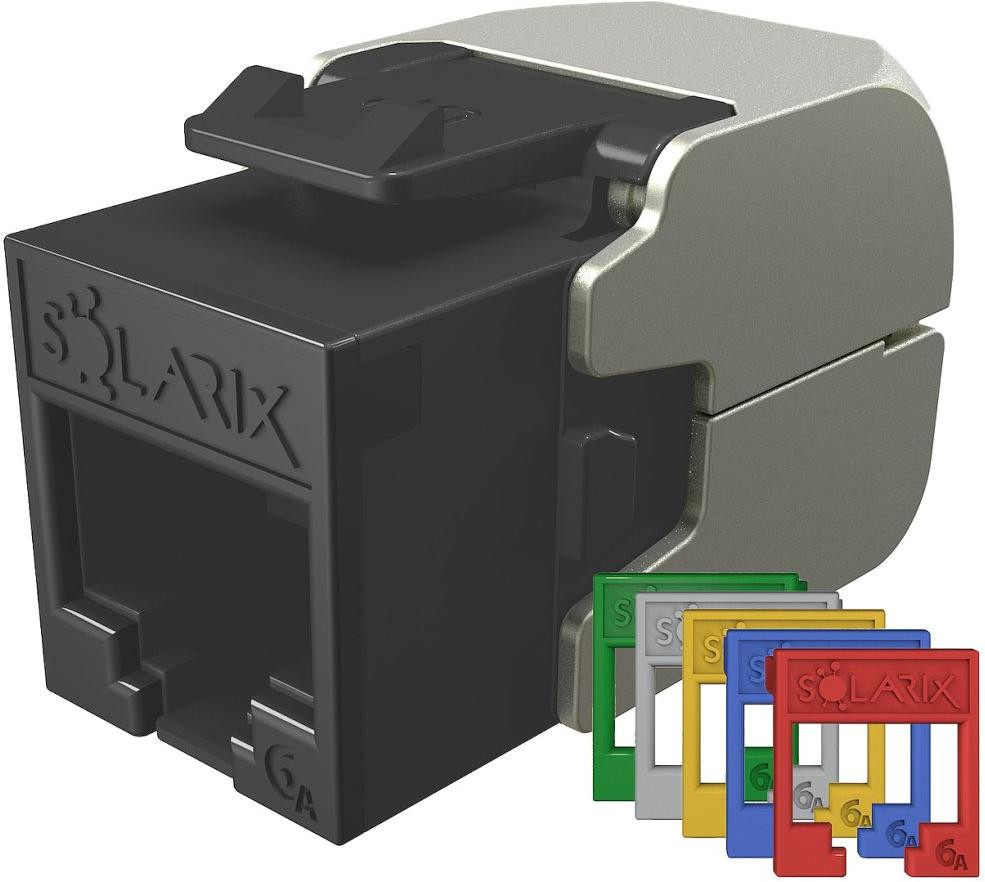 Solarix Samořezný keystone CAT6A UTP SXKJ-10G-UTP-RAL-SA, RAL FIT moduly, Component Level a 4PPoE certifikace