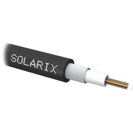 Solarix Univerzální optický kabel CLT 12vl 50/125 LSOH Eca OM4 černý SXKO-CLT-12-OM4-LSOH