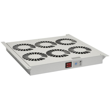 Solarix Ventilační jednotka univerzální 2 ventilátorů s termostatem RAL7035 do stropu i do dna VJ-R2