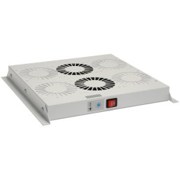 Solarix Ventilační jednotka univerzální 2 ventilátorů s termostatem RAL7035 do stropu i do dna VJ-R2