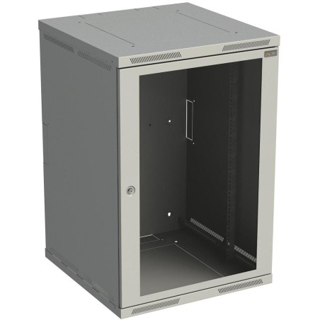 Solarix Rozvaděč nástěnný SENSA 18U 600mm, dveře sklo, RAL 7035, SENSA-18U-66-11-G
