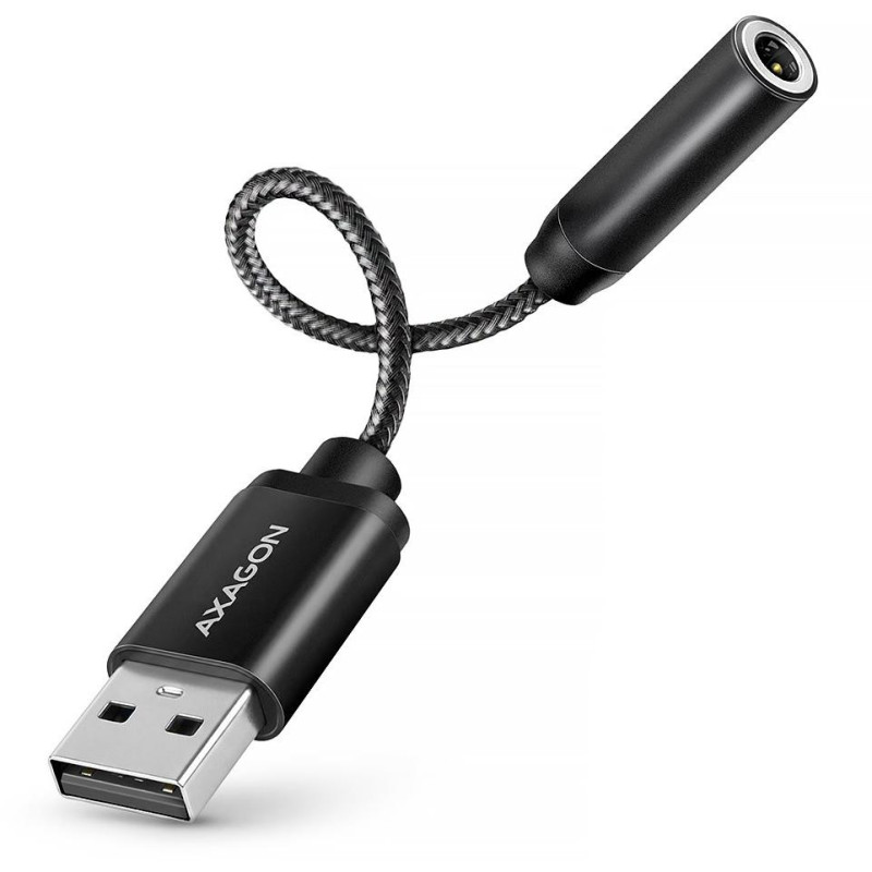 AXAGON miniaturní USB-A zvukovka / ADA-HA/ 384kHz / 32Bit DAC / kabel 10cm