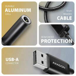 AXAGON miniaturní USB-A zvukovka / ADA-HA/ 384kHz / 32Bit DAC / kabel 10cm