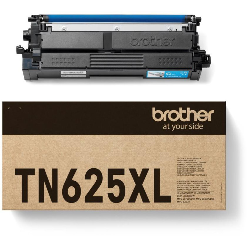 BROTHER toner TN625XLC pro HL-L8430/ DCP-L8630/MFC-L8730CDW / 4500 stran / cyan