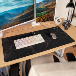 AROZZI ZONA Mousepad XL Black Marble/ XL podložka na stůl/ 900x420x4 mm/ voděodolná