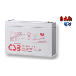 CSB Náhradní baterie 6V - 9Ah HRL634W F2