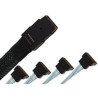 SAS 520 1m Mini SAS Plug with clamp (SFF 8087) 36p  4 x SATA Plug 7p 90° with Side Band