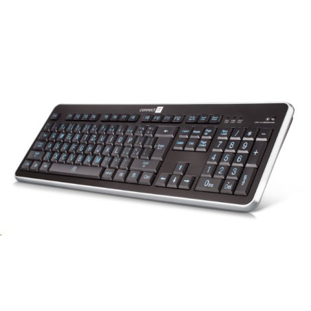 CONNECT IT LED bíle podsvícená klávesnice s VELKÝM fontem, USB