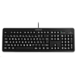 CONNECT IT LED bíle podsvícená klávesnice s VELKÝM fontem, USB