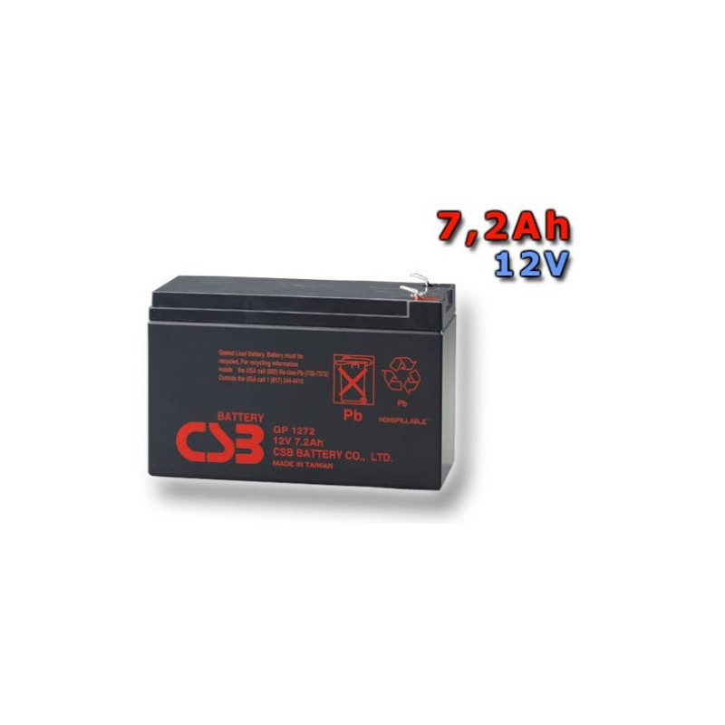CSB Náhradni baterie 12V - 7,2Ah GP1272 F2 - kompatibilní s RBC2/5/8/9/12/22/23/25/27/31/32/33/40/48/51/53/54/59/109/110