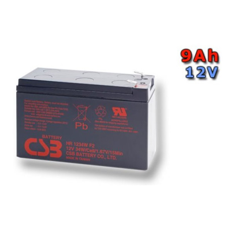 CSB Náhradni baterie 12V - 9Ah HR1234W F2 - kompatibilní s RBC17/24/105/115/116/124/132/133