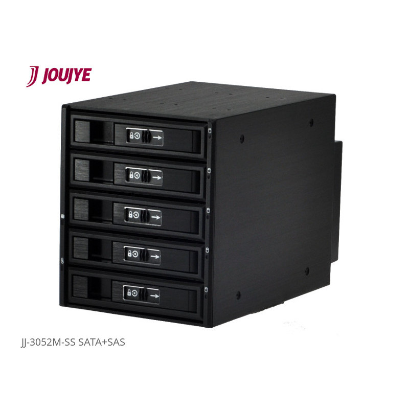 Jou Jye Backplane pro 3.5" 5x SATA/SAS HDD do 3x 5,25" black (anti-vibration)