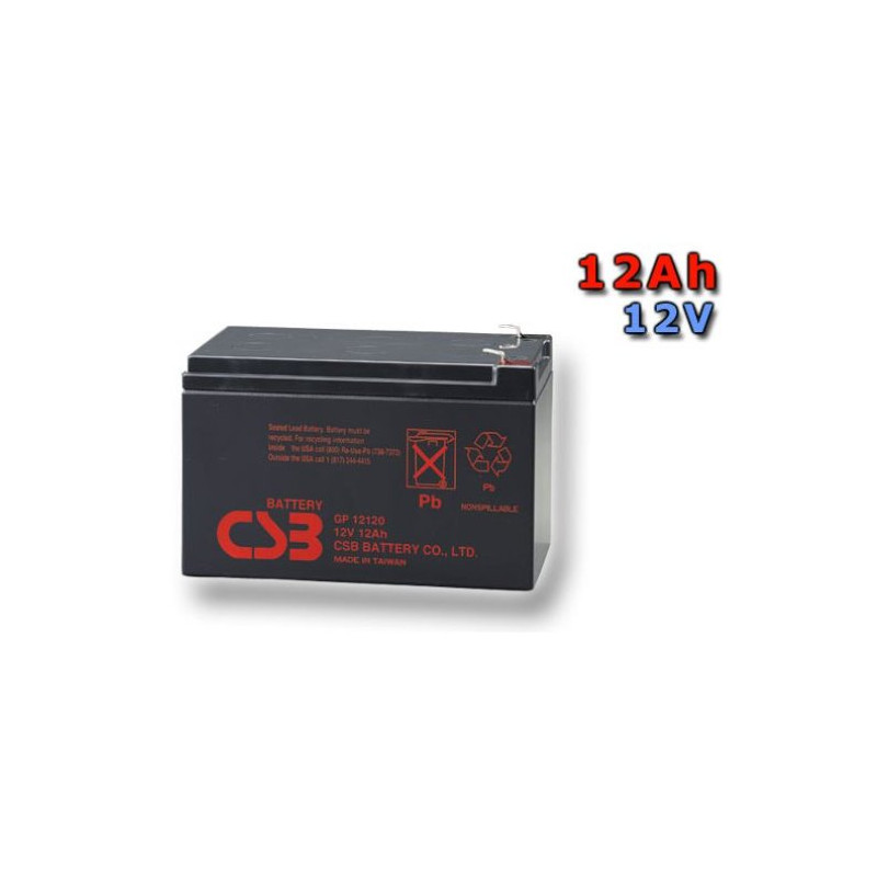 CSB Náhradni baterie 12V - 12Ah GP12120 F2 - kompatibilní s RBC4/6