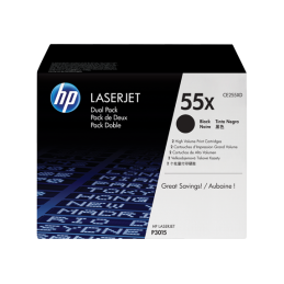 HP Toner č.55X LaserJet čierny 2-pack