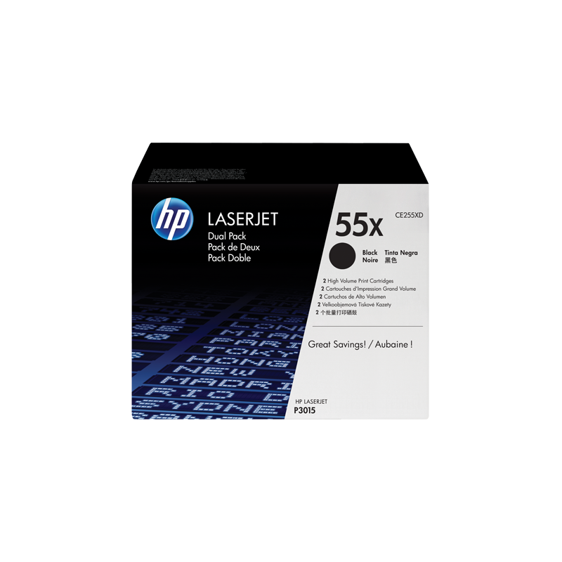 HP Toner č.55X LaserJet čierny 2-pack