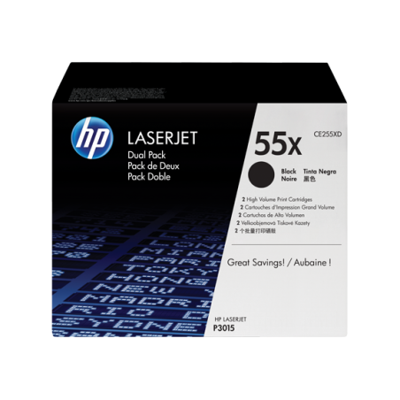 HP Toner č.55X LaserJet čierny 2-pack