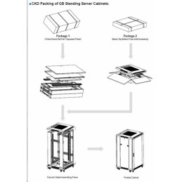 Eurocase stojanový skříňový rozvaděč GB8942, 42U / 19" 800x960x1973mm