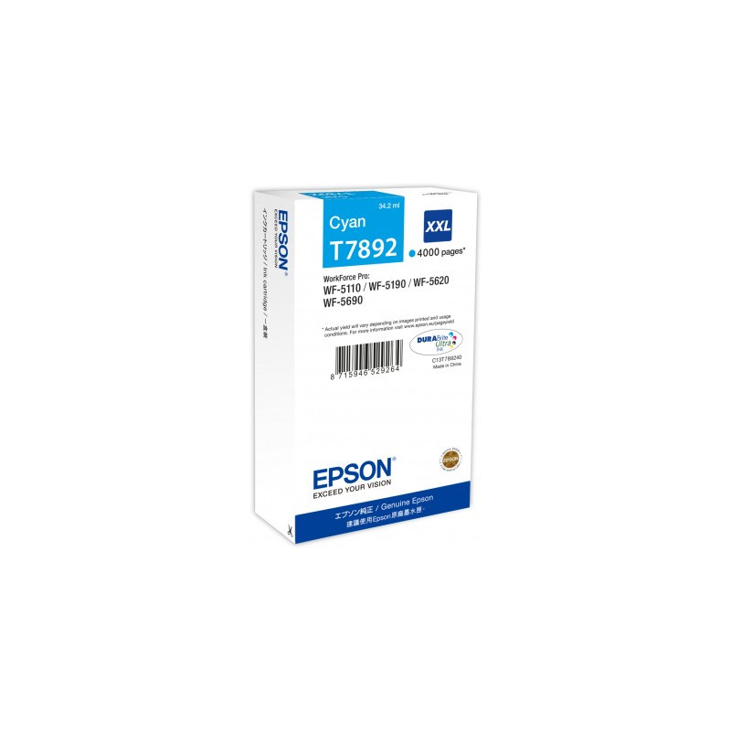 Epson inkoust WF5000 series cyan XXL - 34.2ml