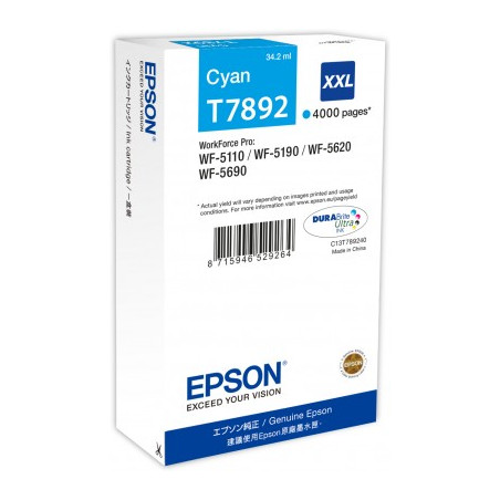 Epson inkoust WF5000 series cyan XXL - 34.2ml