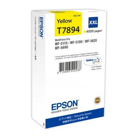 Epson inkoust WF5000 series yellow XXL - 34.2ml