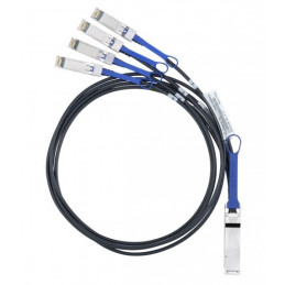 Nvidia Mellanox passive copper hybrid cable, ETH 40GbE to 4x10GbE, QSFP to 4xSFP+, 3m
