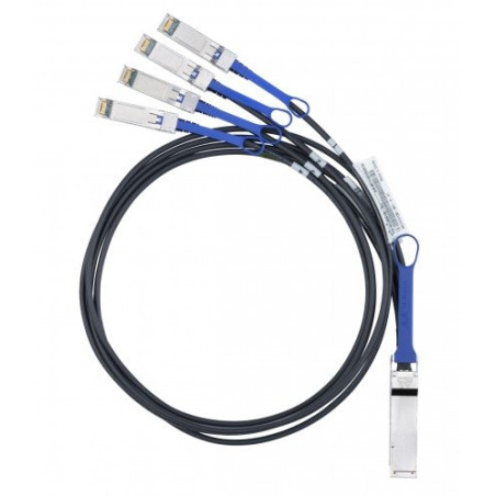 Nvidia Mellanox passive copper hybrid cable, ETH 40GbE to 4x10GbE, QSFP to 4xSFP+, 3m