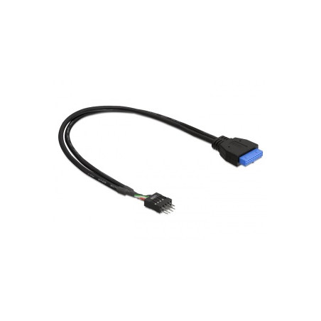 DeLock adaptér USB 3.0 19-pin samice na USB 2.0 8-pin samec