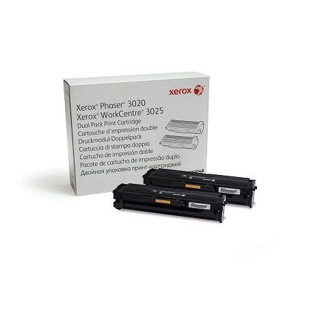 Xerox® Phaser® 3020 / WorkCentre® 3025 Dual Pack 1.5K Print Cartridge