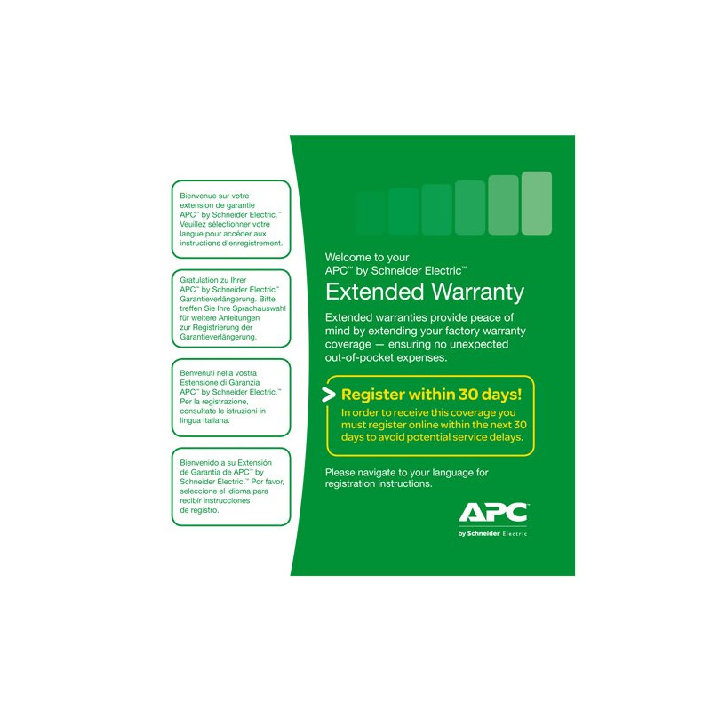 APC Service Pack 1 Year Warranty Extension - predĺženie záruky (pre nové produkty)
