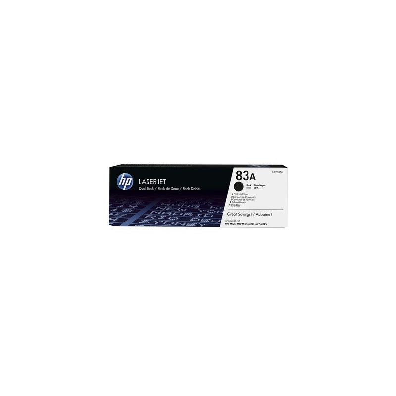 HP Toner 83A LaserJet Black 2-pack