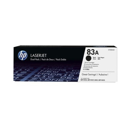HP Toner 83A LaserJet Black 2-pack
