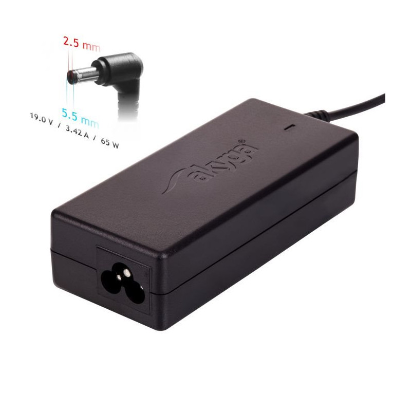 Akyga Nabíječka na notebook 19V/3.42A 65W 5.5x2.5 mm pro ASUS/TOSHIBA/LENOVO