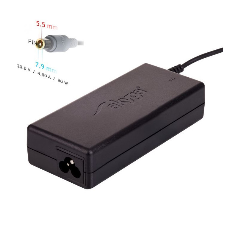 Akyga Nabíječka na notebook 20V/4.5A/90W 7.9x5.5 mm + pin pro LENOVO
