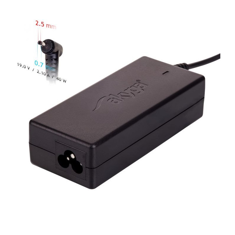 Akyga Nabíječka na notebook 19V/2.1A 40W 2.5x0.7mm pro ASUS