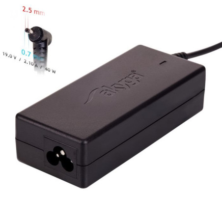 Akyga Nabíječka na notebook 19V/2.1A 40W 2.5x0.7mm pro ASUS