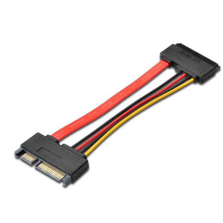 PremiumCord Prodlužka k HDD SATA 22pin, data + napájení, M/F, 15cm