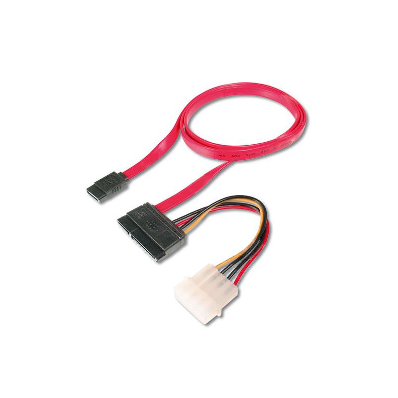 PremiumCord kabel SATA datový + napájecí 0.5m