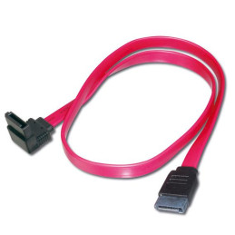 PremiumCord Kabel SATA 0,5m 1x90°+1x rovný konektor
