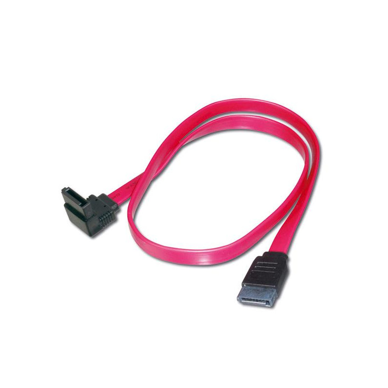 PremiumCord Kabel SATA 0,5m 1x90°+1x rovný konektor