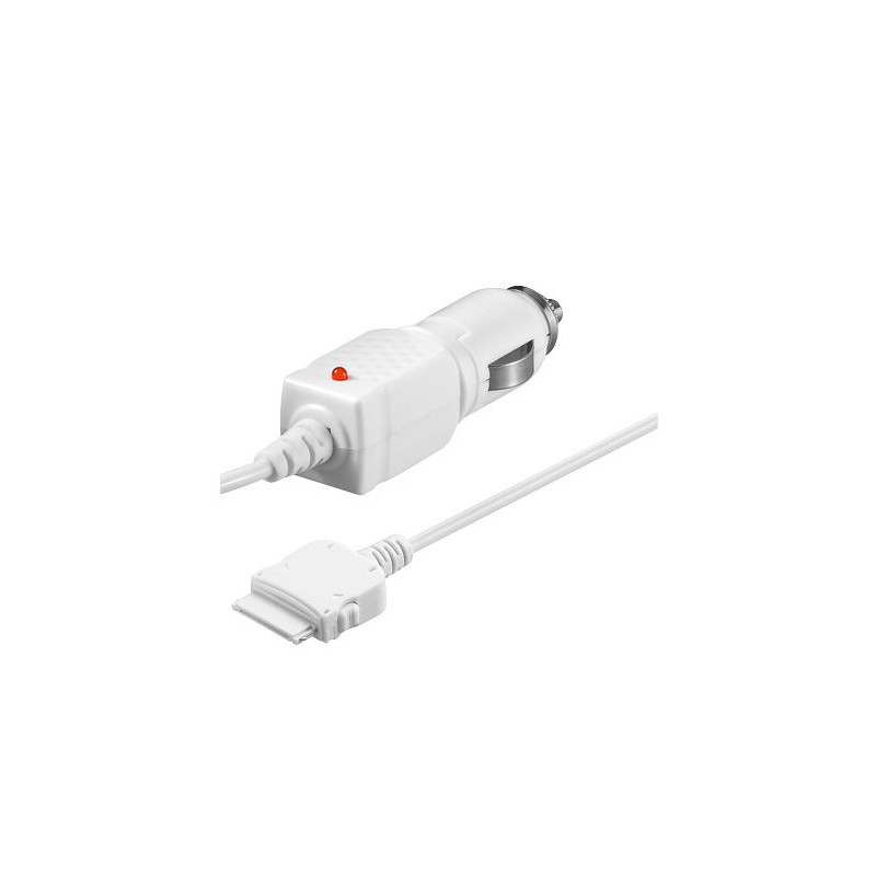 PremiumCord iPod/iPhone napájecí/nabíjecí adaptér do auta 12V. bílá