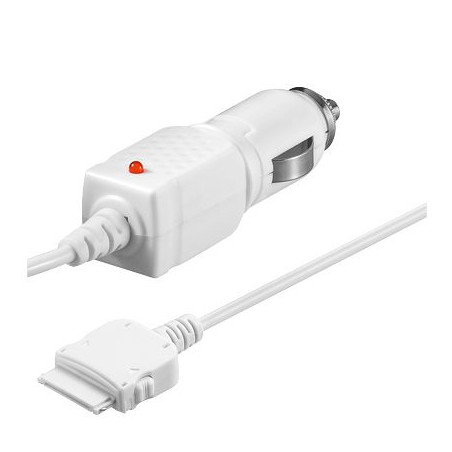 PremiumCord iPod/iPhone napájecí/nabíjecí adaptér do auta 12V. bílá