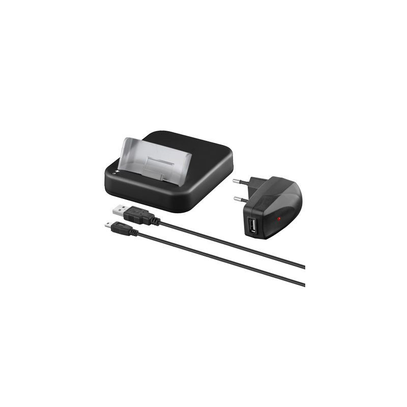 PremiumCord Dokovací stanice pro iPhone 3G 3Gs nabíjecí 230V a USB černá