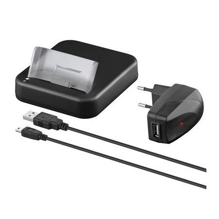 PremiumCord Dokovací stanice pro iPhone 3G 3Gs nabíjecí 230V a USB černá