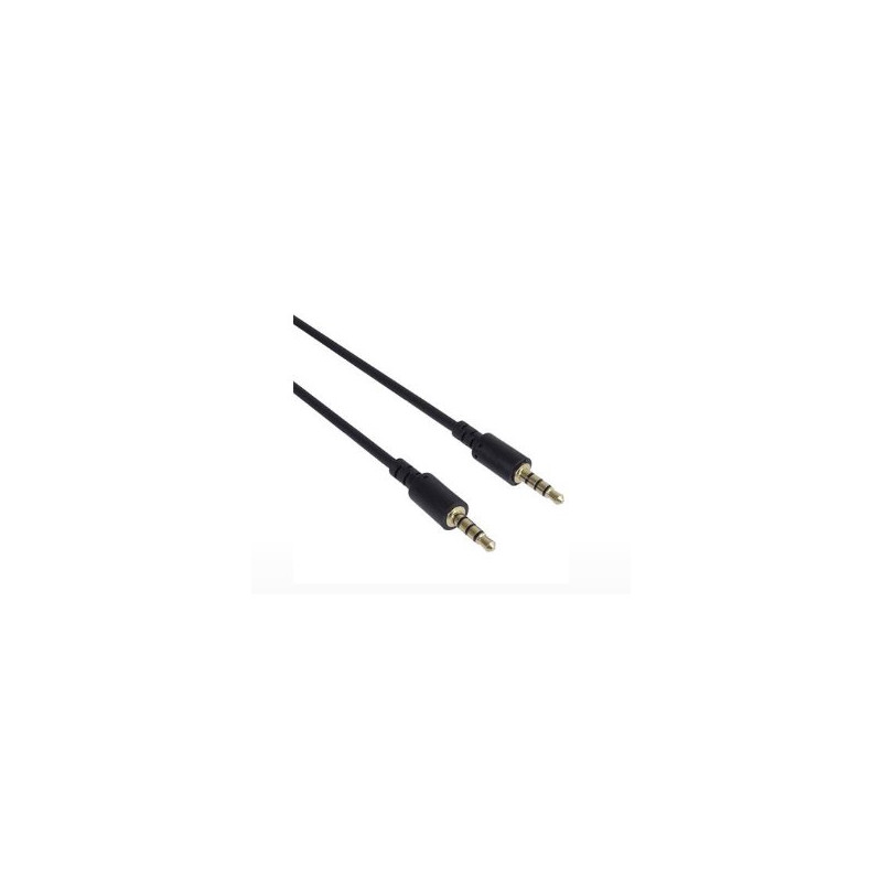PremiumCord Kabel Jack 3.5mm 4 pinový M/M 1,5m pro Apple iPhone, iPad, iPod